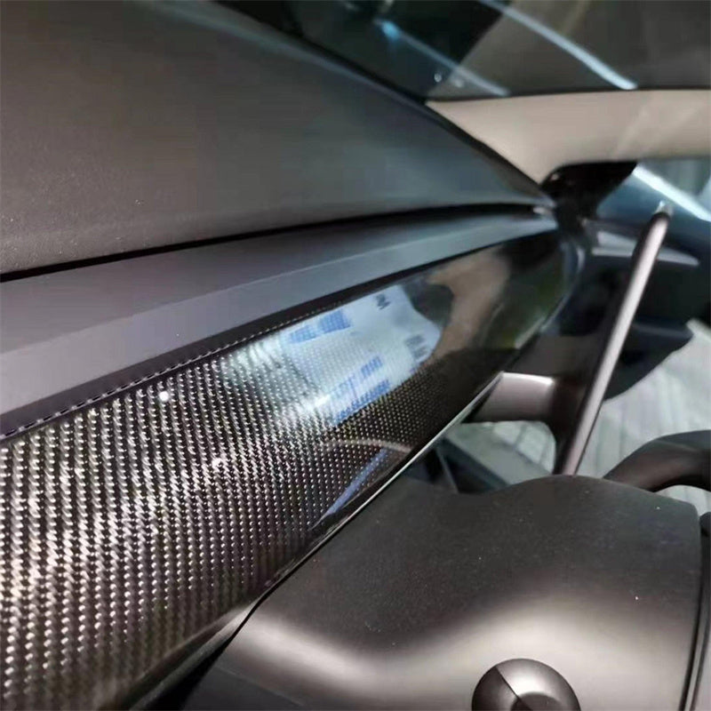 Real Carbon Fiber Dashboard Cover for Tesla Model 3 / Y