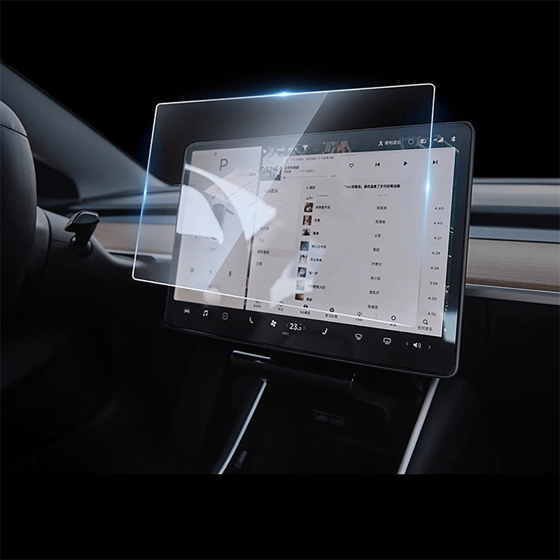 Tempered Glass Screen Protector designed for Tesla Model 3 / Y Dashboard Touchscreen - Anti Fingerprint