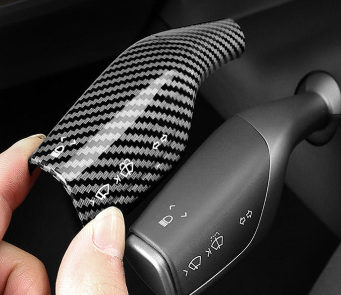 Steering Lever Cover for Tesla Model 3 Model Y, Carbon Fiber