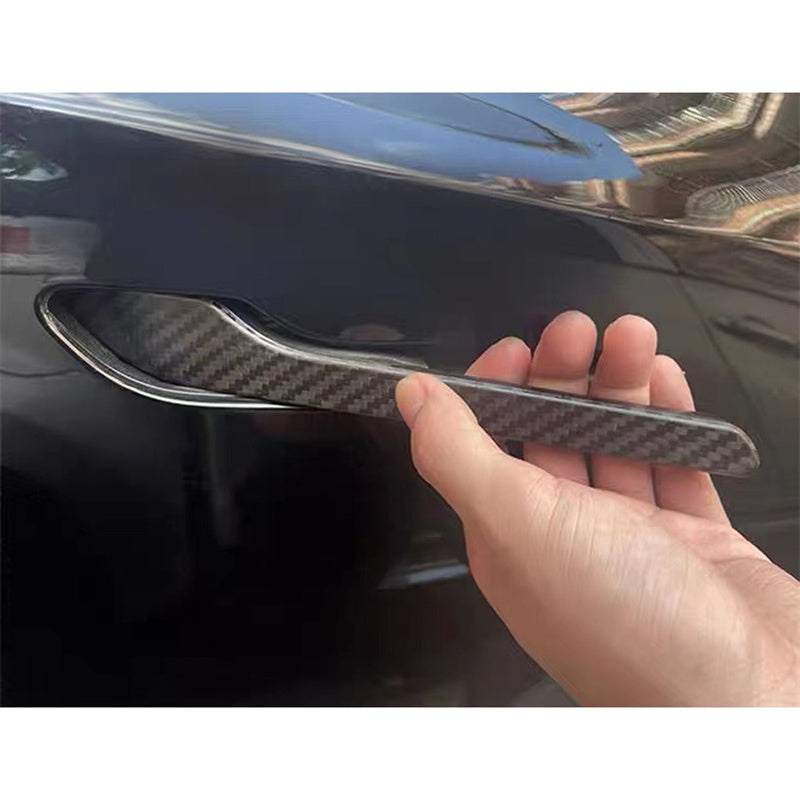 Tesla Model 3 & Model Y Door Handle Protection Kit Carbon Fiber Cover (4 Pieces Set)