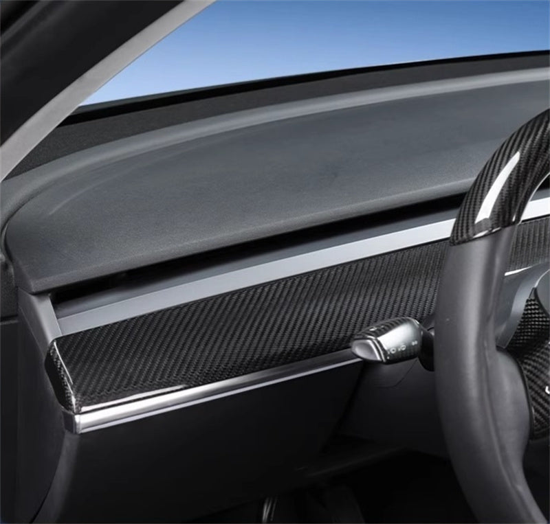 Real Carbon Fiber Dashboard Cover for Tesla Model 3 / Y