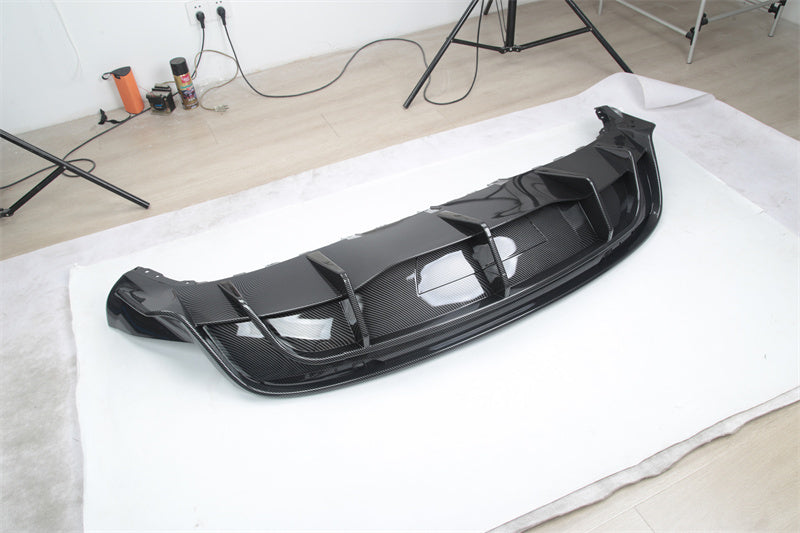 Rear Diffuser For Tesla Model Y Compatible with 2021-2023 Glossy Carbon Fiber