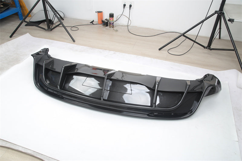 Rear Diffuser For Tesla Model Y Compatible with 2021-2023 Glossy Carbon Fiber