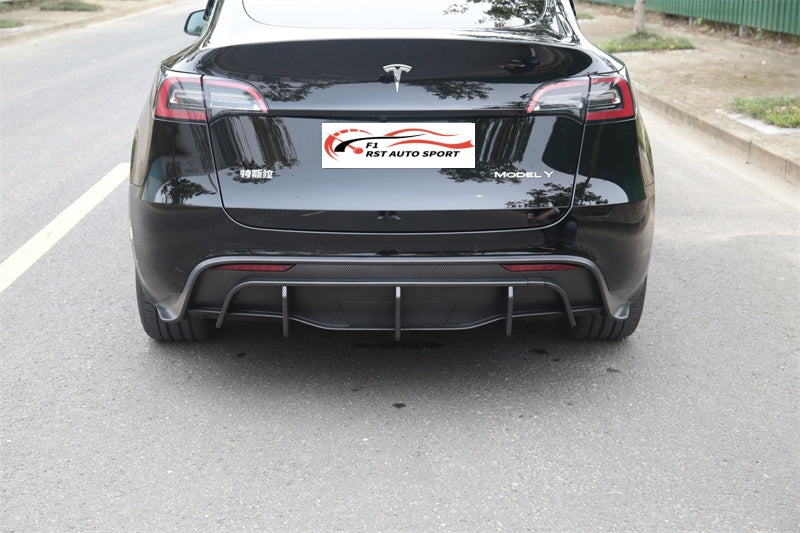 Rear Diffuser For Tesla Model Y Compatible with 2021-2023 Glossy Carbon Fiber