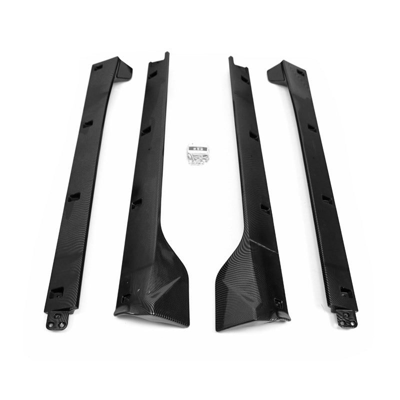 Model Y Side Skirts ABS Plastic 4 Piece Kit (Glossy Carbon Fiber)