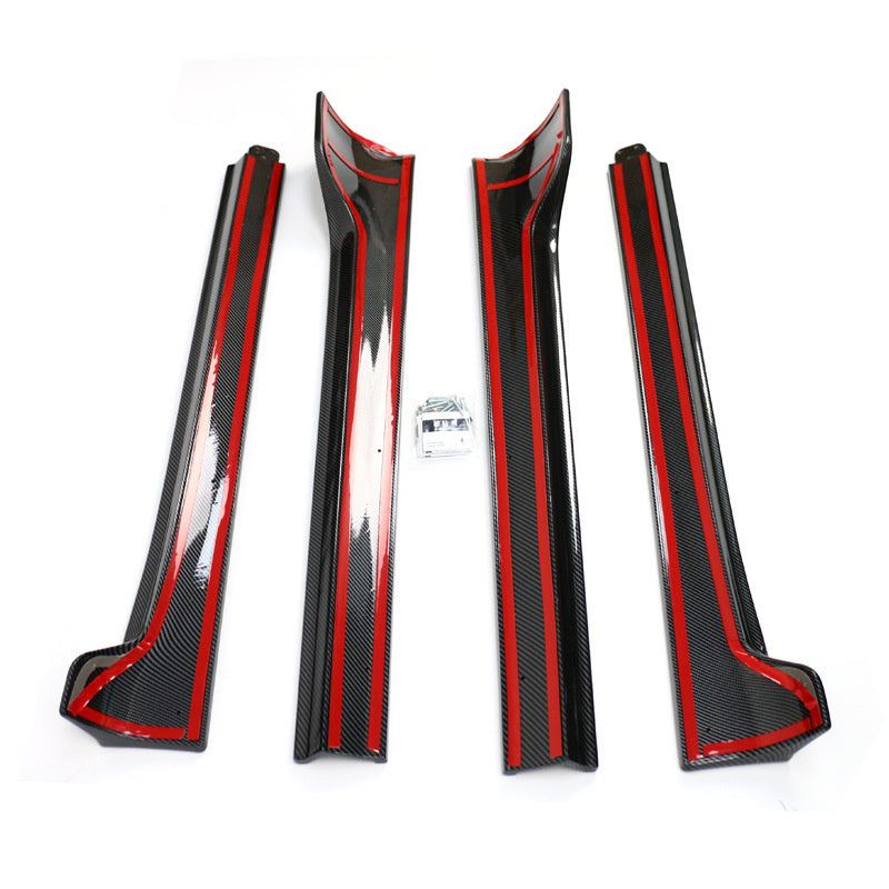 Model Y Side Skirts ABS Plastic 4 Piece Kit (Glossy Carbon Fiber)