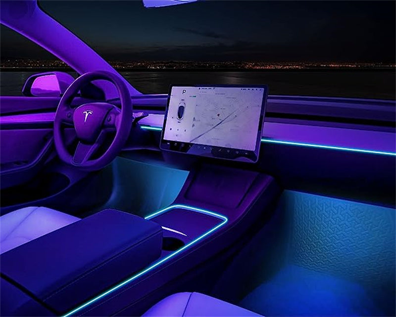 Tesla Model 3 Model Y Interior Neon Lights Accessories with Automatic On/Off Functions