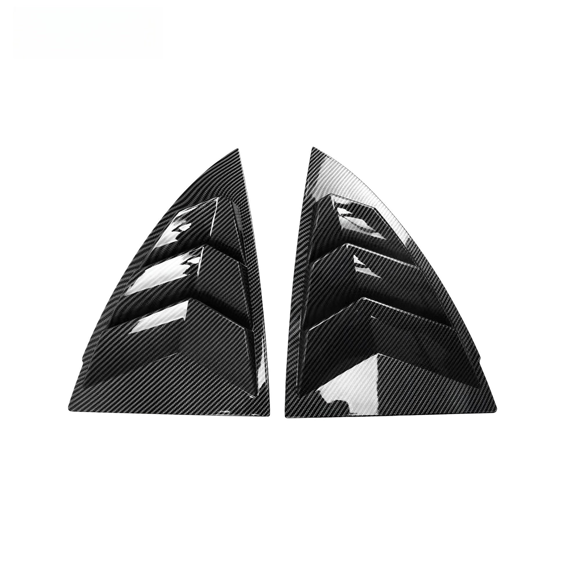 Model Y Rear Window Louver Covers Glossy Carbon Fiber